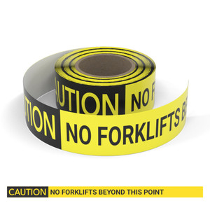 Caution: No Forklifts Beyond This Point - Smart Stripe Inline Printed Floor Tape Caution: No Forklifts Beyond This Point - Smart Stripe Inline Printed Floor Tape