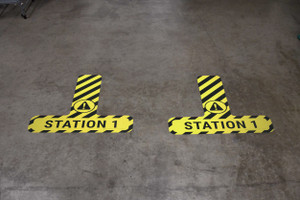 Station 1 - Floor Sign T's