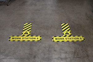 Work Station 6 - Floor Sign T's