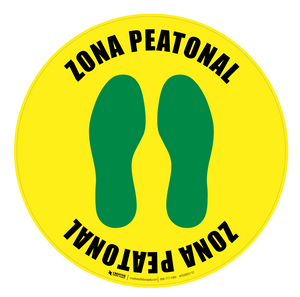 Zona Peatonal Floor Sign Zona Peatonal Floor Sign