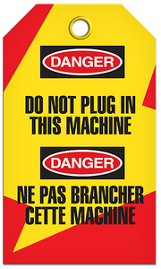 Lockout English/French Machine Tags Lockout English/French Machine Tags