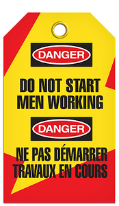 Lockout English/French Men Work Tags Lockout English/French Men Work Tags