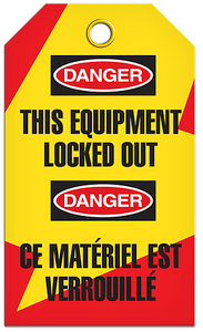 Lockout English/French Equipment Tags Lockout English/French Equipment Tags