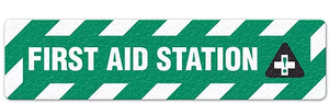 First Aid Station (6"x24") Anti-Slip Floor Tape - 5 Pack