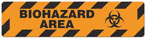 Biohazard Area (6"x24") Anti-Slip Floor Tape - 5 Pack