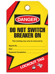 Lockout Breaker On Tags Lockout Breaker On Tags