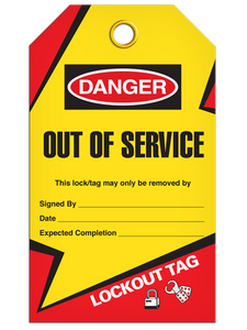 Lockout Out Of Service Tags Lockout Out Of Service Tags